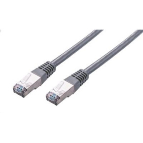 C-TECH kabel patchcord Cat5e, FTP, šedý, 3m