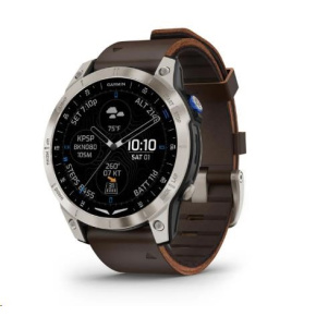 Garmin D2 Mach1, Sapphire Titan/ Brown Leather Band