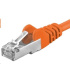 PREMIUMCORD Patch kabel CAT6a S-FTP, RJ45-RJ45, AWG 26/7 0,25m oranžová