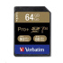 VERBATIM SDXC karta 64GB PRO+ Class 10, UHS-1 (R:90/W:80 MB/s)