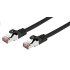 C-TECH kabel patchcord Cat6, FTP, černý, 0,25m