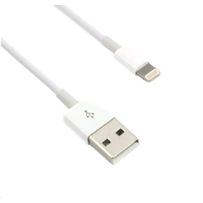 C-TECH kabel USB 2.0 Lightning (IP5 a vyšší) nabíjecí a synchronizační kabel, 1m, bílý