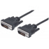 MANHATTAN kabel DVI-D Dual Link Male to DVI-D Dual Link Male, Black, 3 m