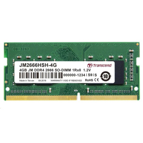 TRANSCEND SODIMM DDR4 4GB 2666MHz 1Rx8 512Mx8 CL19 1.2V