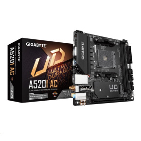 GIGABYTE MB Sc AM4 A520I AC, AMD A520, 2xDDR4, 1xDP, 2xHDMI, WI-FI, Mini-ITX