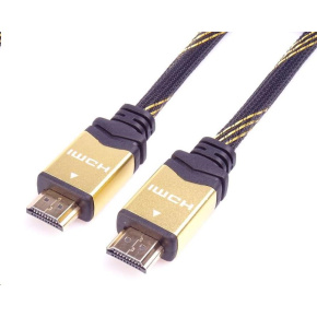 PREMIUMCORD Kabel HDMI 2.0 High Speed + Ethernet kabel HQ, zlacené konektory, 0,5m