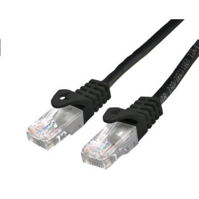 C-TECH kabel patchcord Cat6, UTP, černý, 0,25m