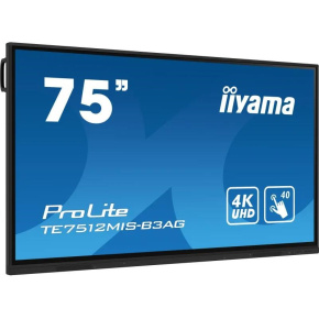 Iiyama ProLite IDS, 24/7, 190.5 cm (75''), PureTouch-IR, 4K, USB, USB-C, Ethernet, Wi-Fi, kit (USB), black