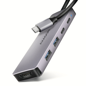 AXAGON HMC-5H60, USB 5Gbps hub, porty 2x USB-A, 1x USB-C, HDMI 4k/60, PD 100W, kabel USB-C 15cm