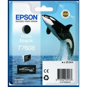 EPSON ink čer ULTRACHROME HD "Kosatka" - Matte Black - T7608 (25,9 ml)