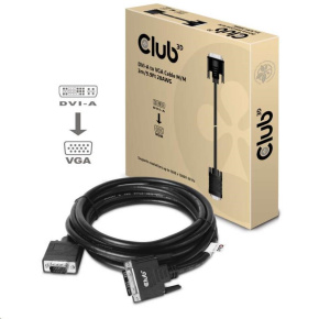 Club3D kabel DVI-A na VGA, 3m, 28 AWG