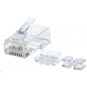 Intellinet konektor RJ45, Cat6, UTP, 50µ, drát, 80 ks v nádobě