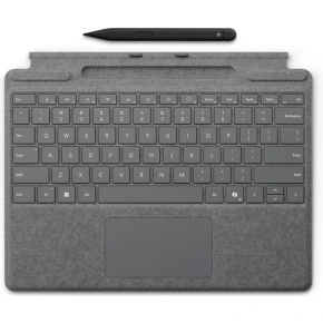 Microsoft Surface Pro Keyboard + Slim Pen, Pen Storage, Copilot Button CZ, Platinum