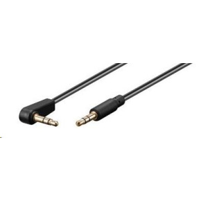 PREMIUMCORD Kabel Jack 3,5mm - 3,5mm konektor 90° M/M 0,5m