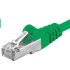 PREMIUMCORD Patch kabel CAT6a S-FTP, RJ45-RJ45, AWG 26/7 1,5m zelená