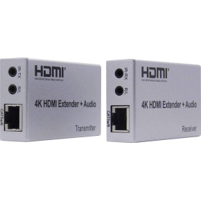 PremiumCord 4K HDMI extender na 100m přes Cat5e/Cat6, přenos Irda a Audio výstupy