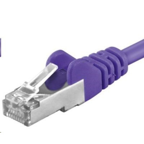 PREMIUMCORD Patch kabel CAT6a S-FTP, RJ45-RJ45, AWG 26/7 2m fialová