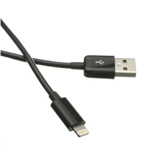 Kabel C-TECH USB 2.0 Lightning (IP5 a vyšší) nabíjecí a synchronizační kabel, 2m, černý